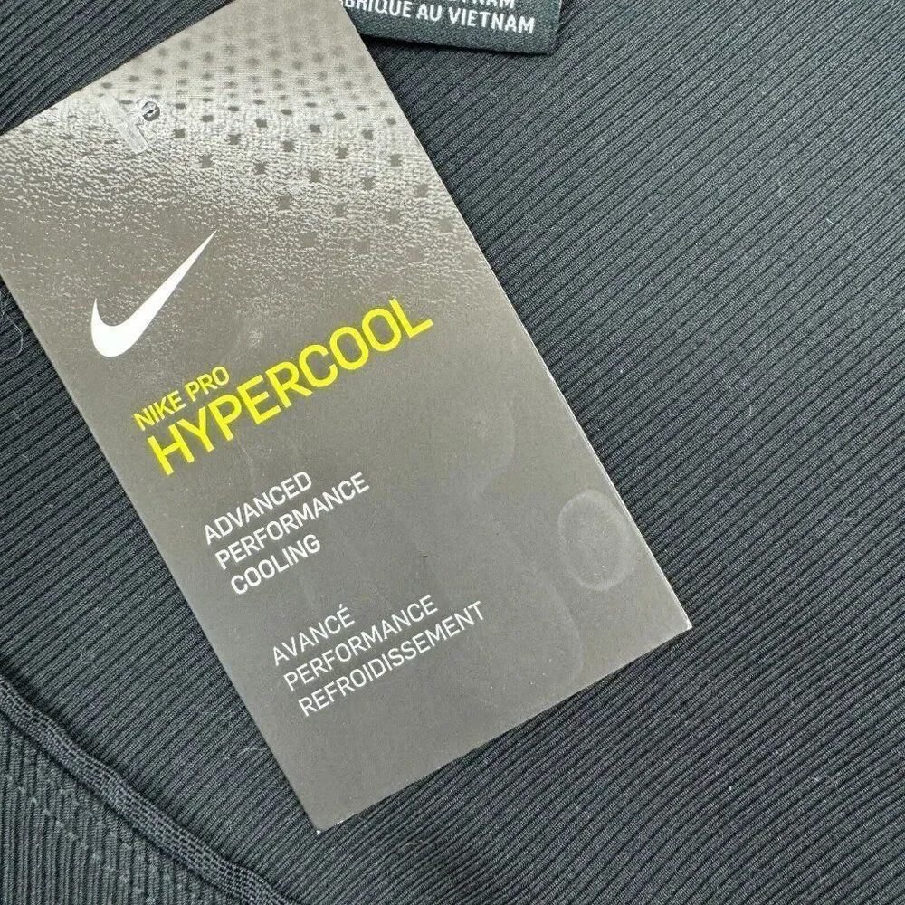 Nike Pro Hypercool Performance Cropped Top Womens Small Black‎ CN9841 010 NEW